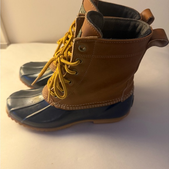 Brown and navy blue duck boots #duckboots women’s size 6 BASS - Picture 5 of 6